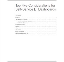 Top Five Considerations For Enabling Self-Service Business Analytics: Asset
