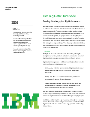 Ibm Big Data Stampede: Leading The Charge For Big Data Success
