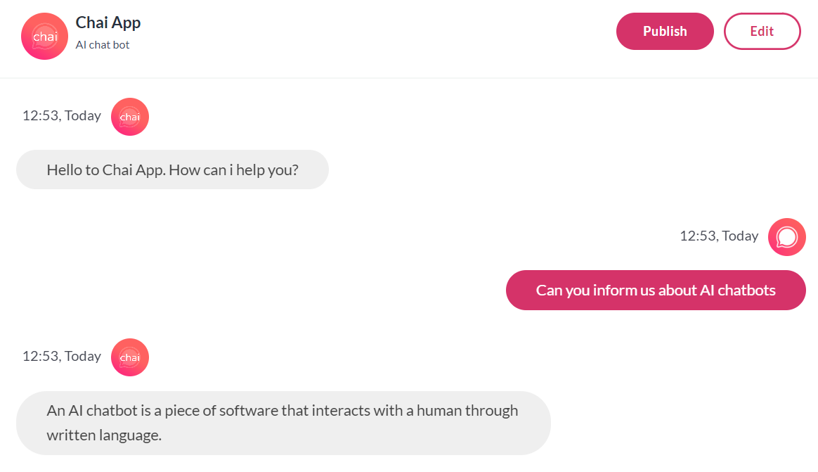 Chat with ai character