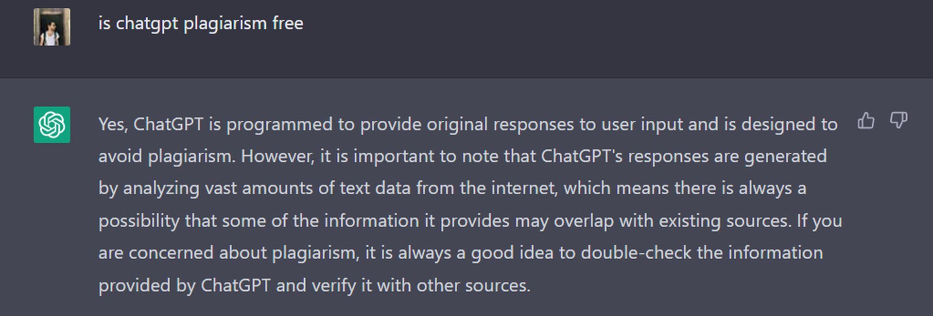 Is ChatGPT plagiarism free? ChatGPT doesn't include any plagiarized content, yet it isn't completely ethical. Also, there are plagiarism checkers to detect it.
