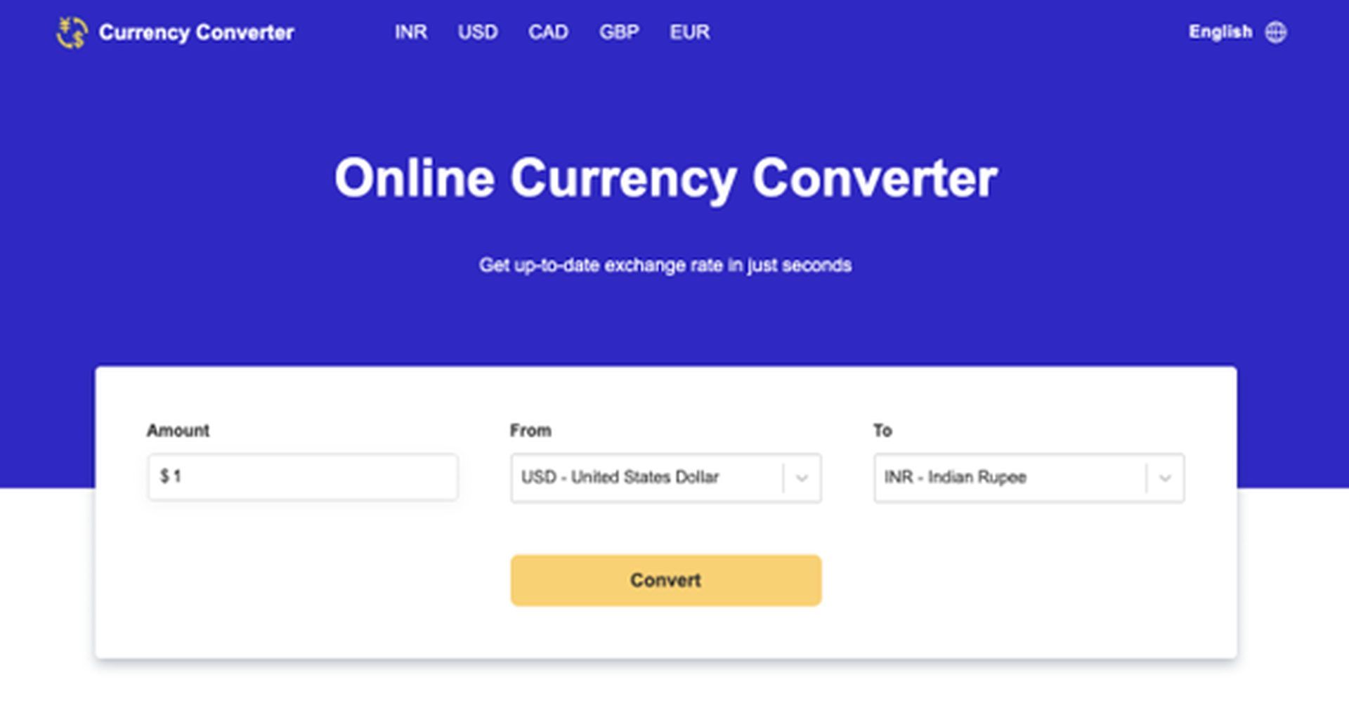 Online currency deals converter