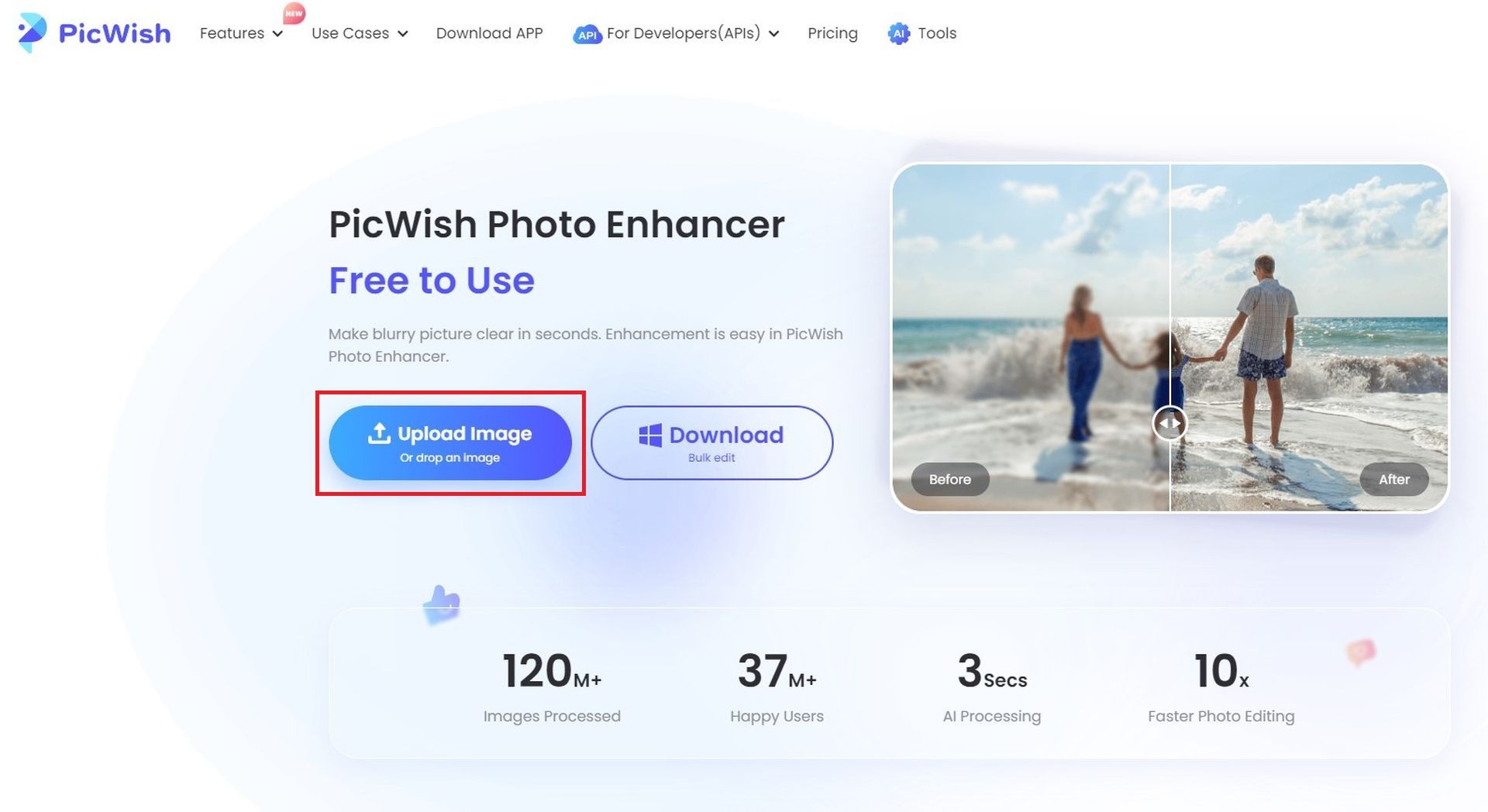 Picwish AI photo editor