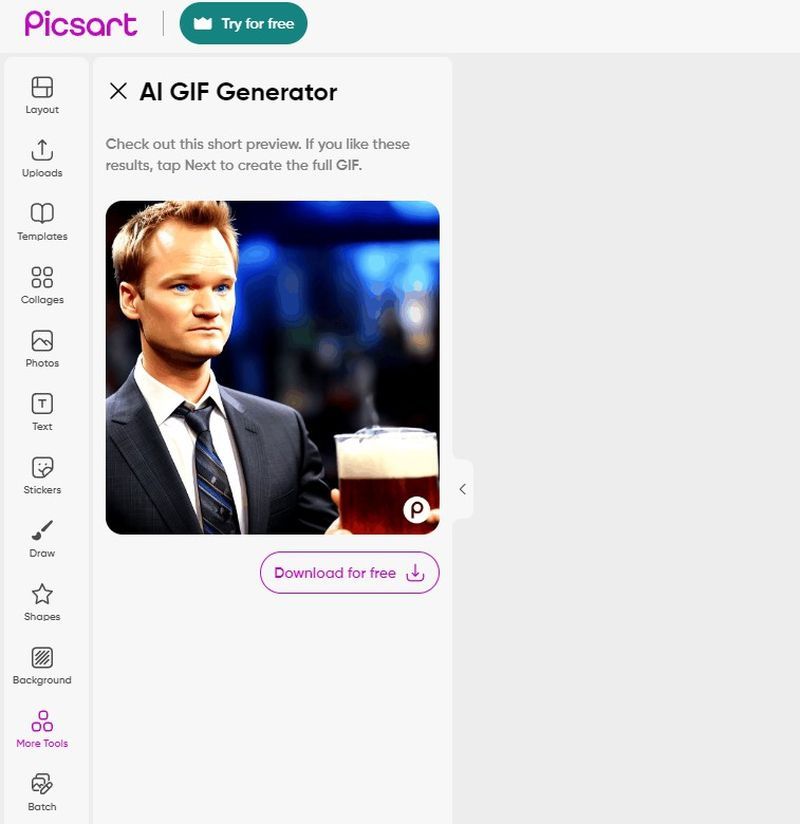 What is Picsart AI GIF Generator and how to use it