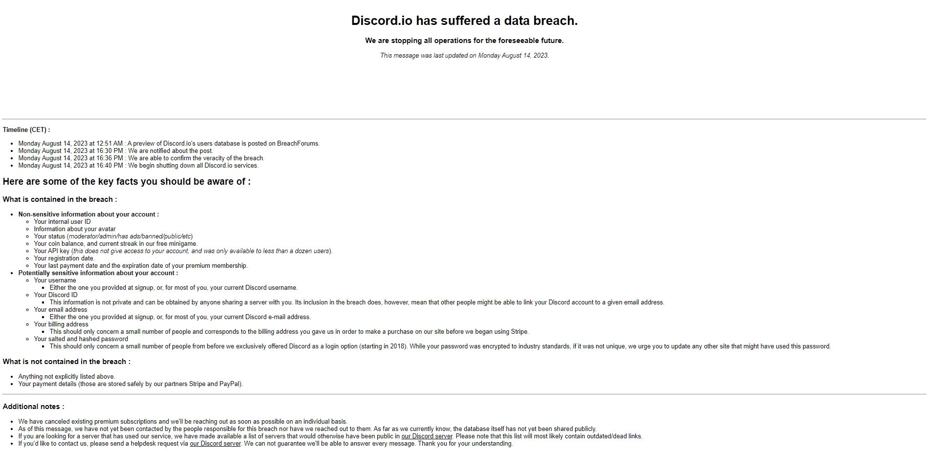 Discord.io Data Breach Concerns 760k Users Dataconomy