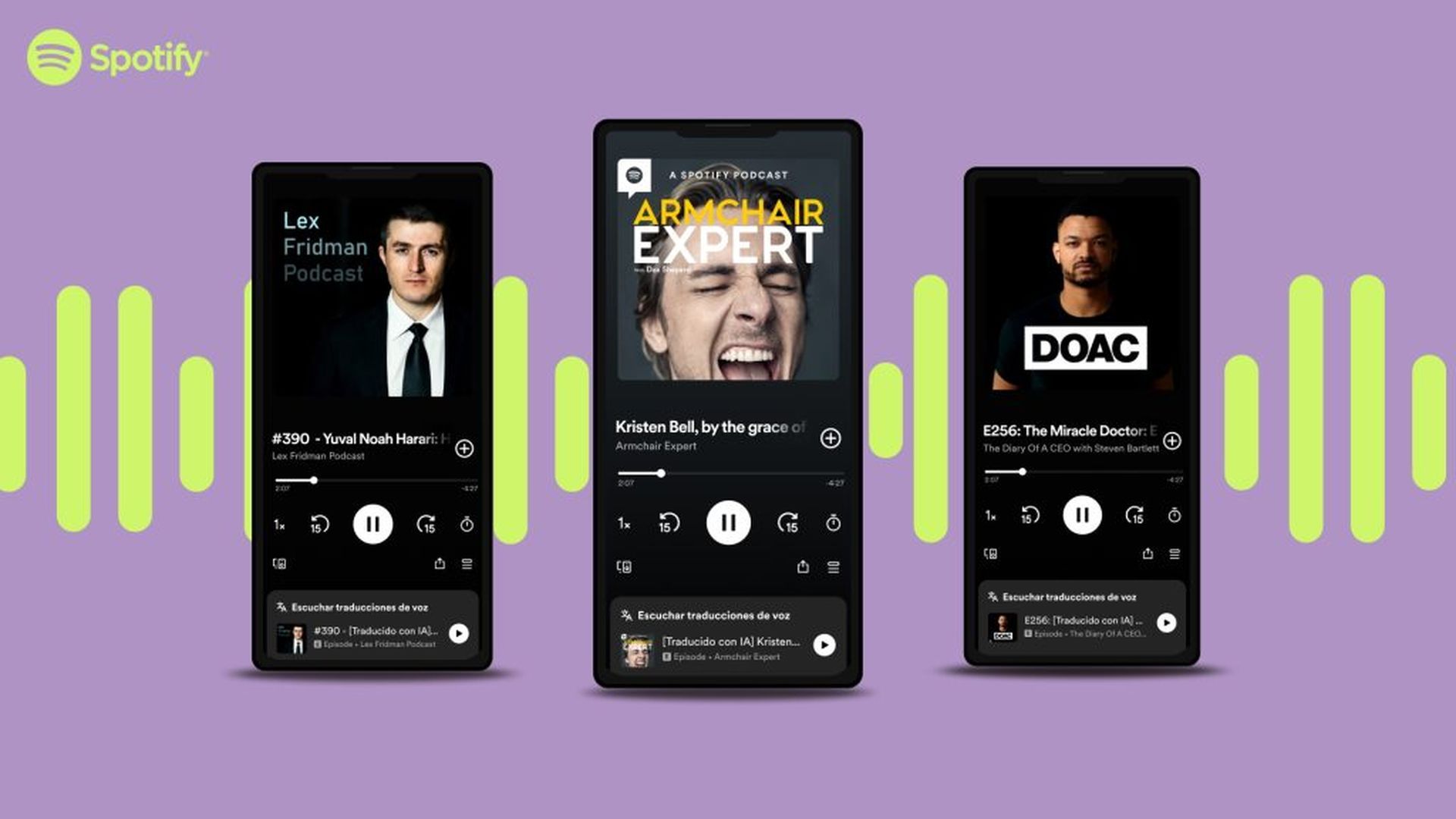 Descubra o inovador recurso de tradução de voz de IA do Spotify, levando podcasts para audiências globais em seu próprio idioma. Explore agora!