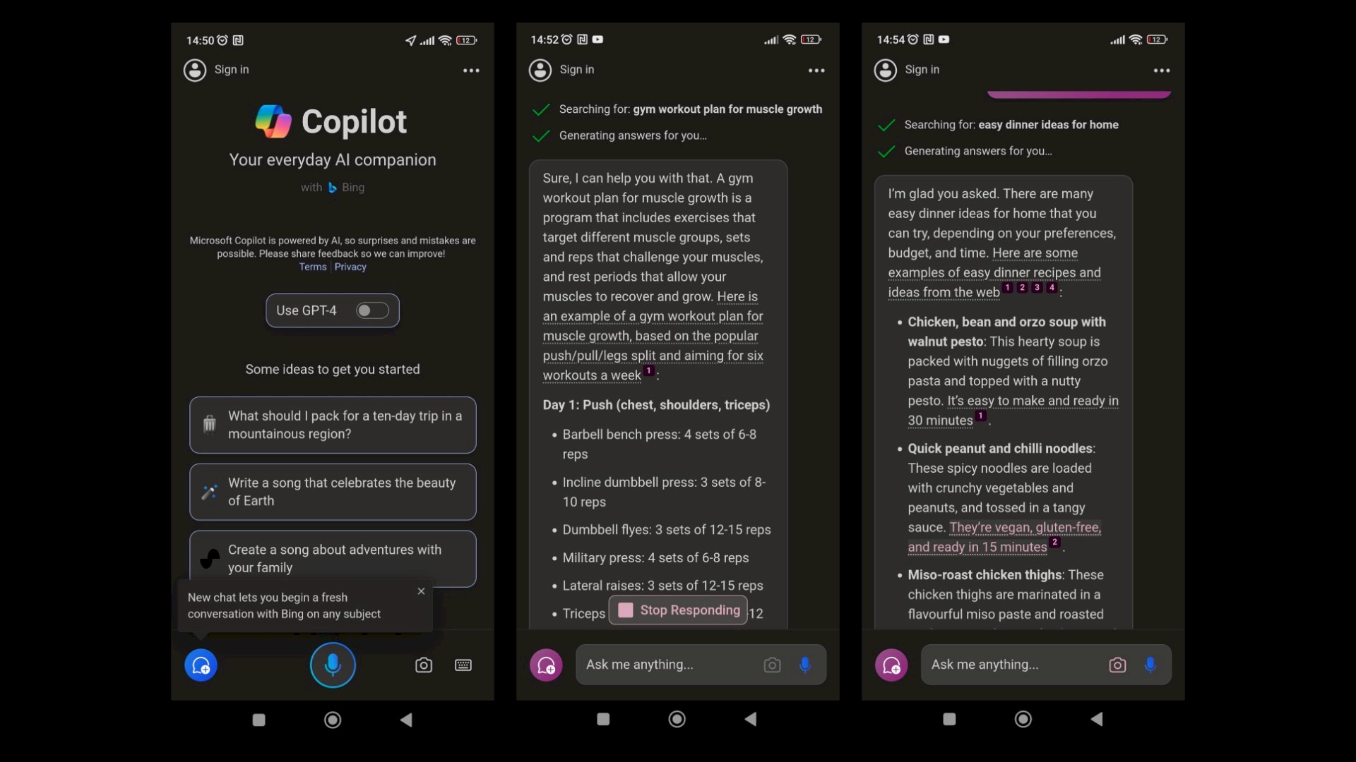 Applicazione Microsoft Copilot per Android