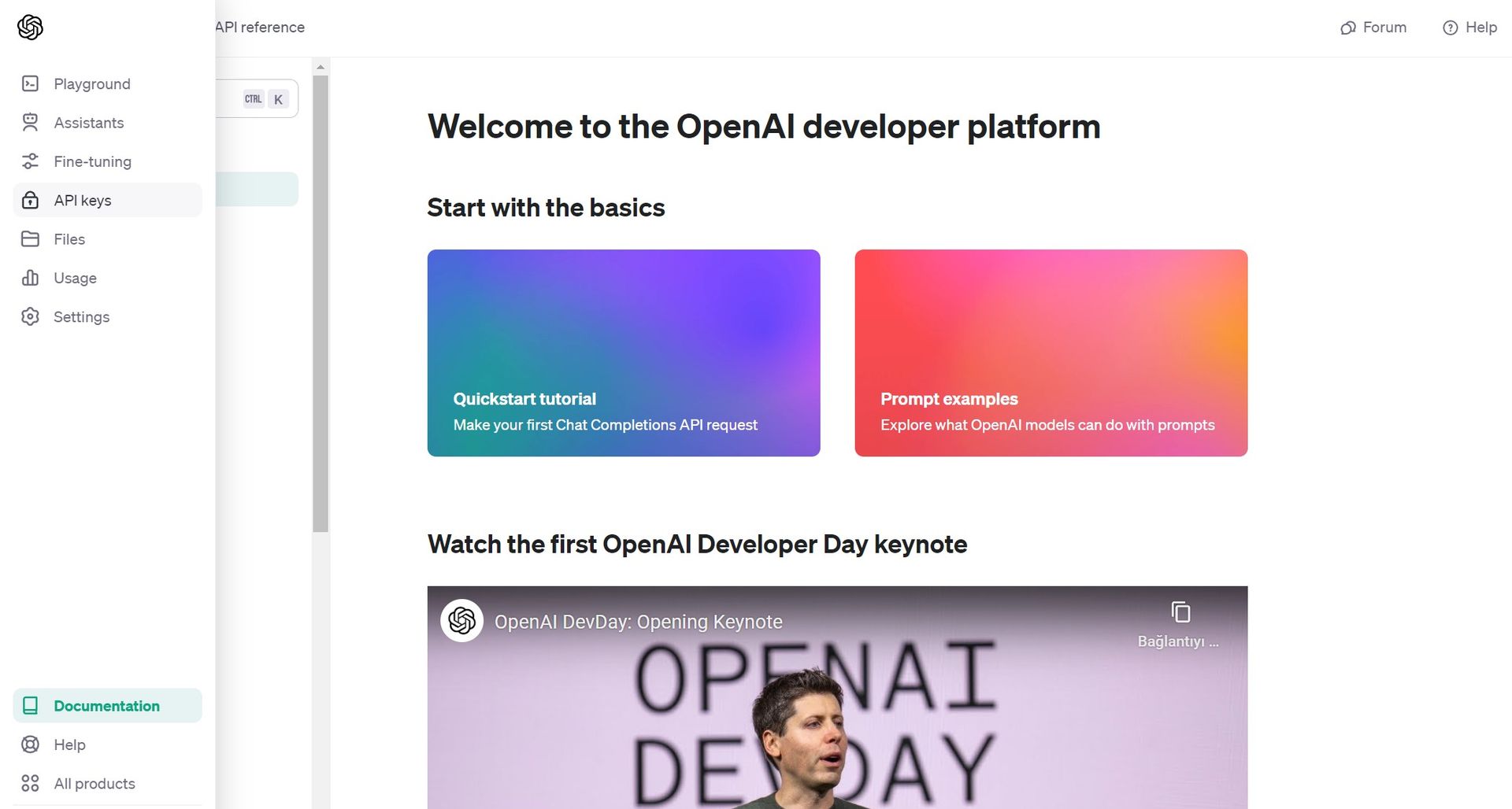 Get openai api key