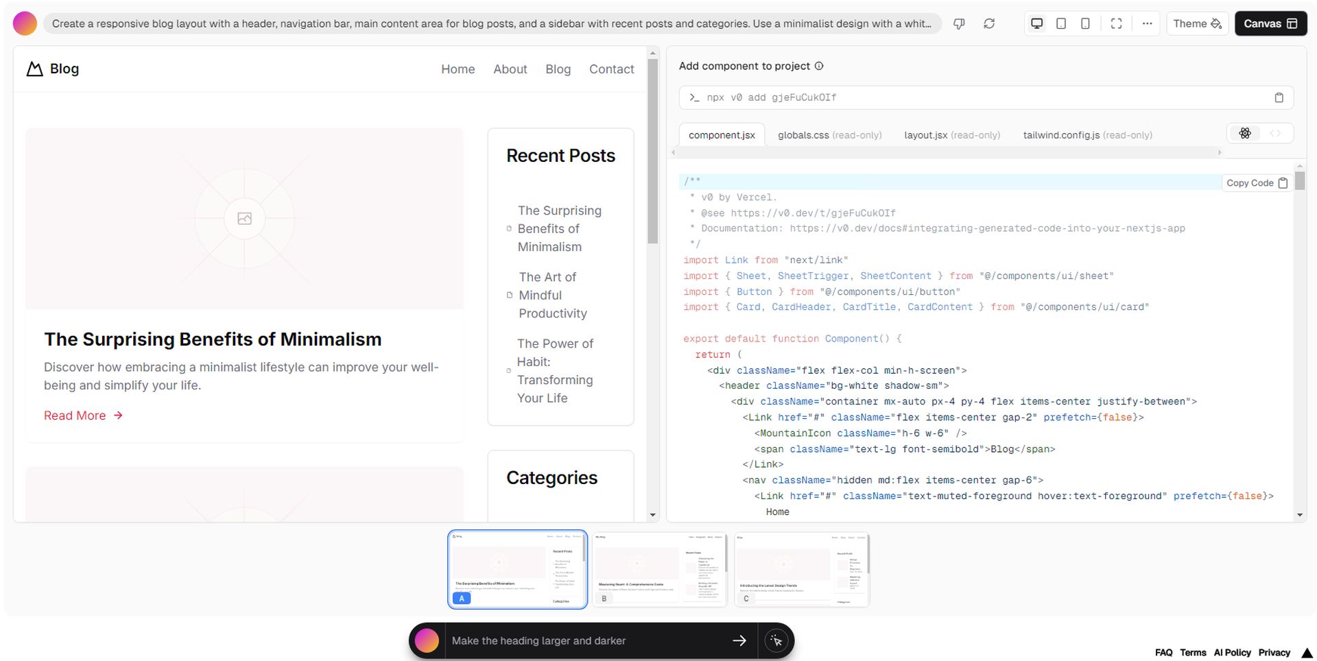 Vercel v0 rend la création de sites Web plus facile que jamais