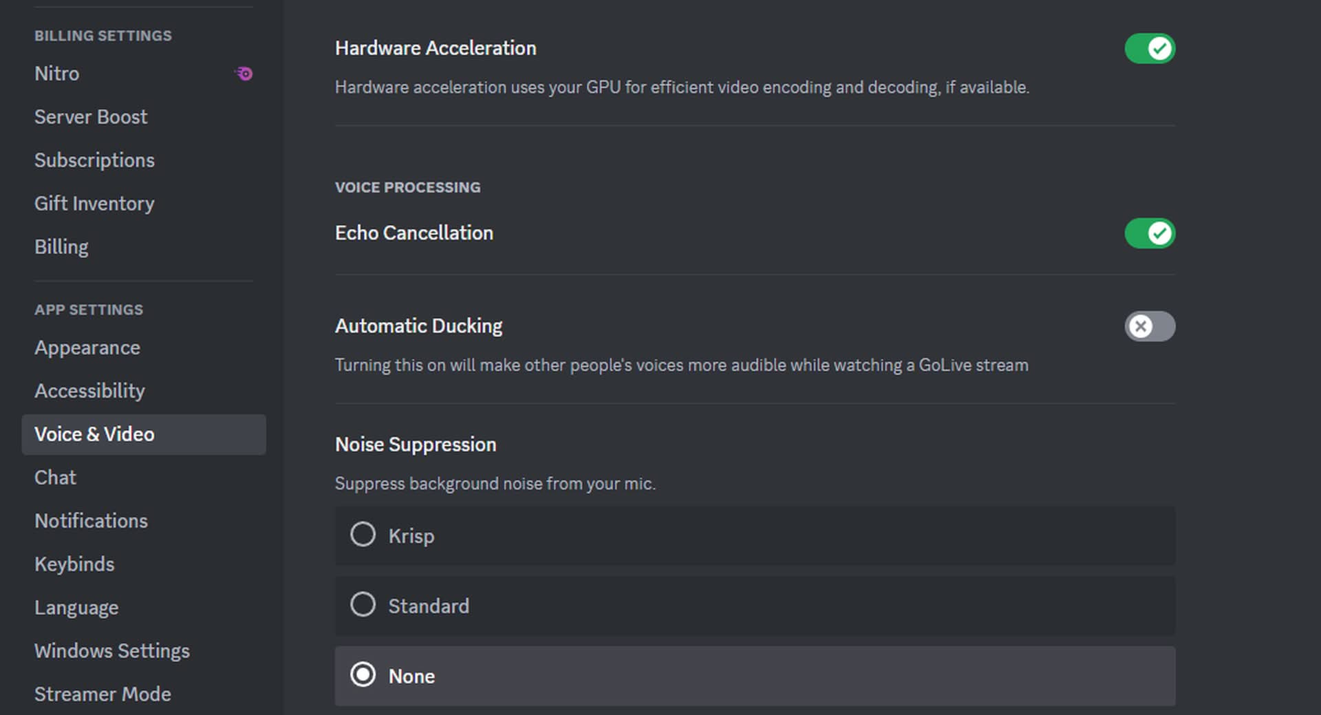 How to disable automatic Discord ducking