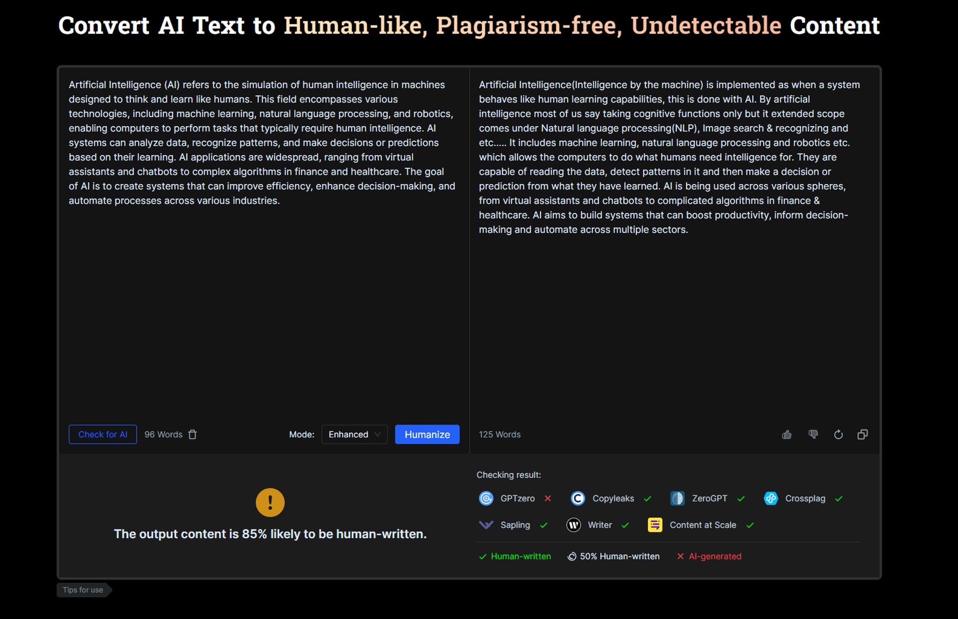 Did BypassGPT pass humanizing task? We doubt it