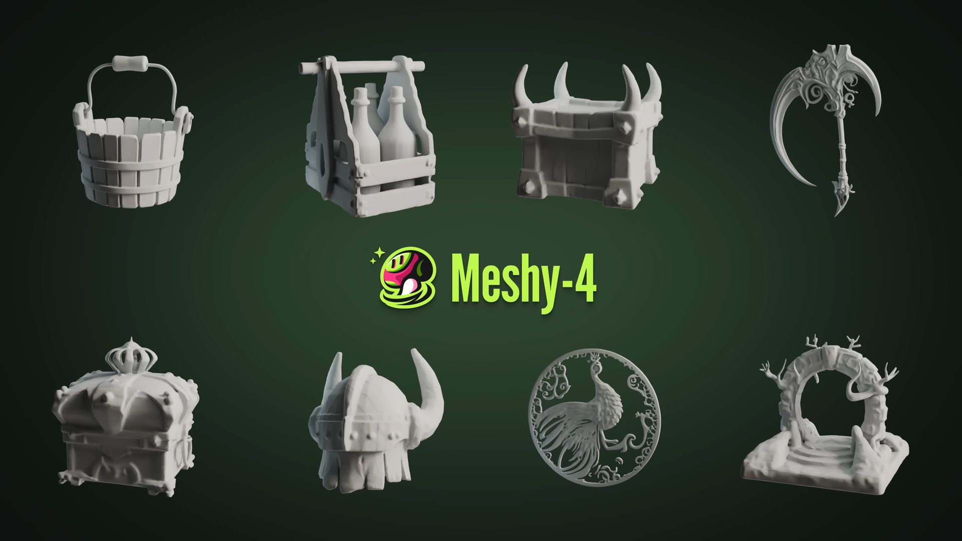 Meshy-4 transforme facilement les mots en modèles 3D de haute qualité