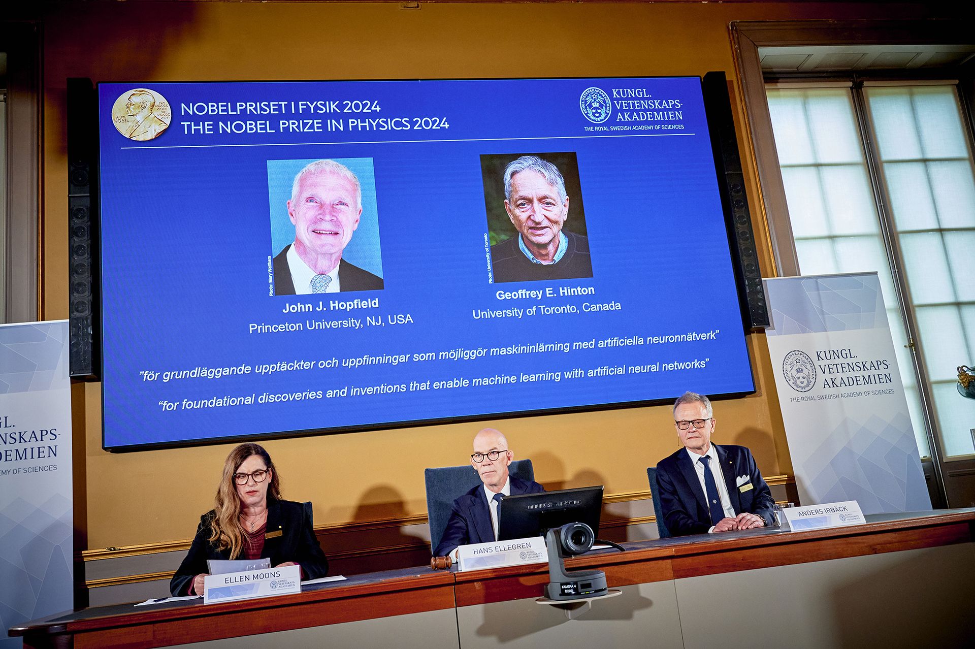 Premio Nobel de Física John Hopfield y Geoffrey 2024