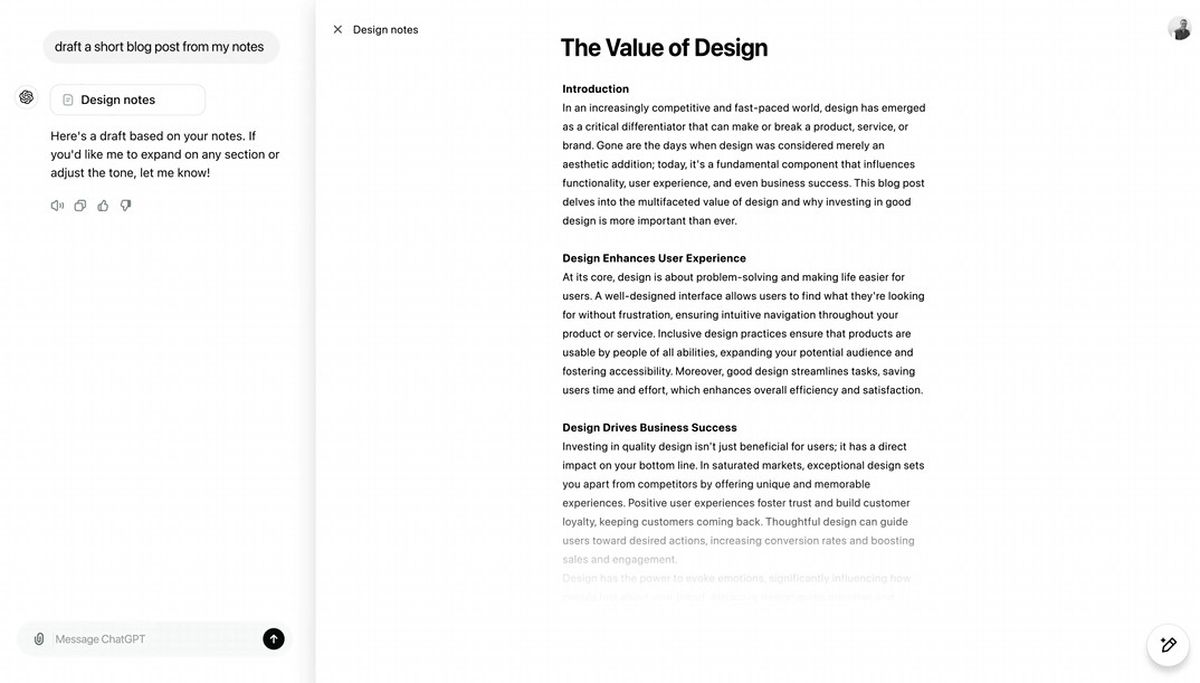  OpenAI’s new interface for writing and coding