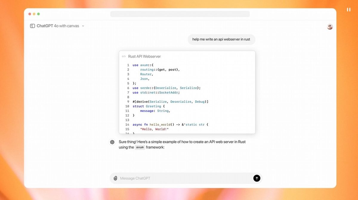  OpenAI’s new interface for writing and coding