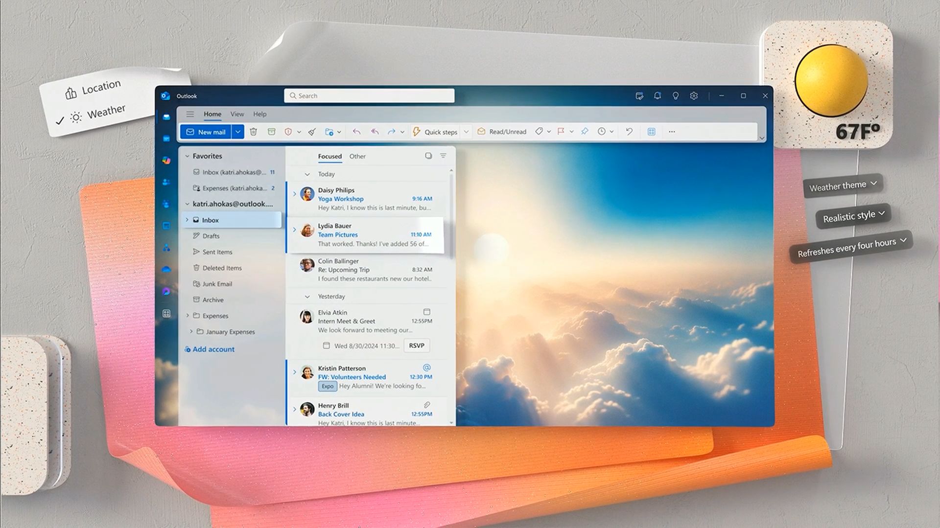 Thèmes Copilot : Microsoft permet désormais aux utilisateurs de personnaliser Outlook avec l’IA