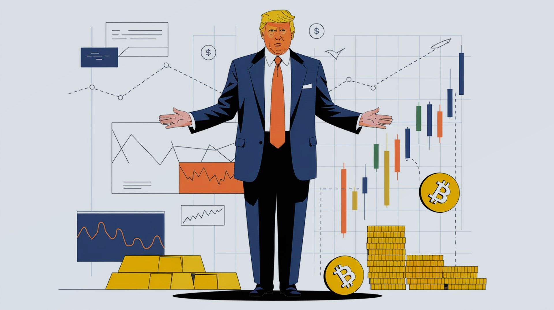 How stocks, gold, and bitcoin could react to Trump’s first 100 days