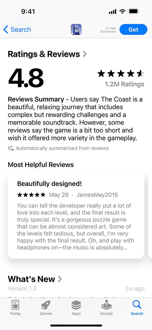 Apple introduces AI review summaries for App Store in iOS 18.4