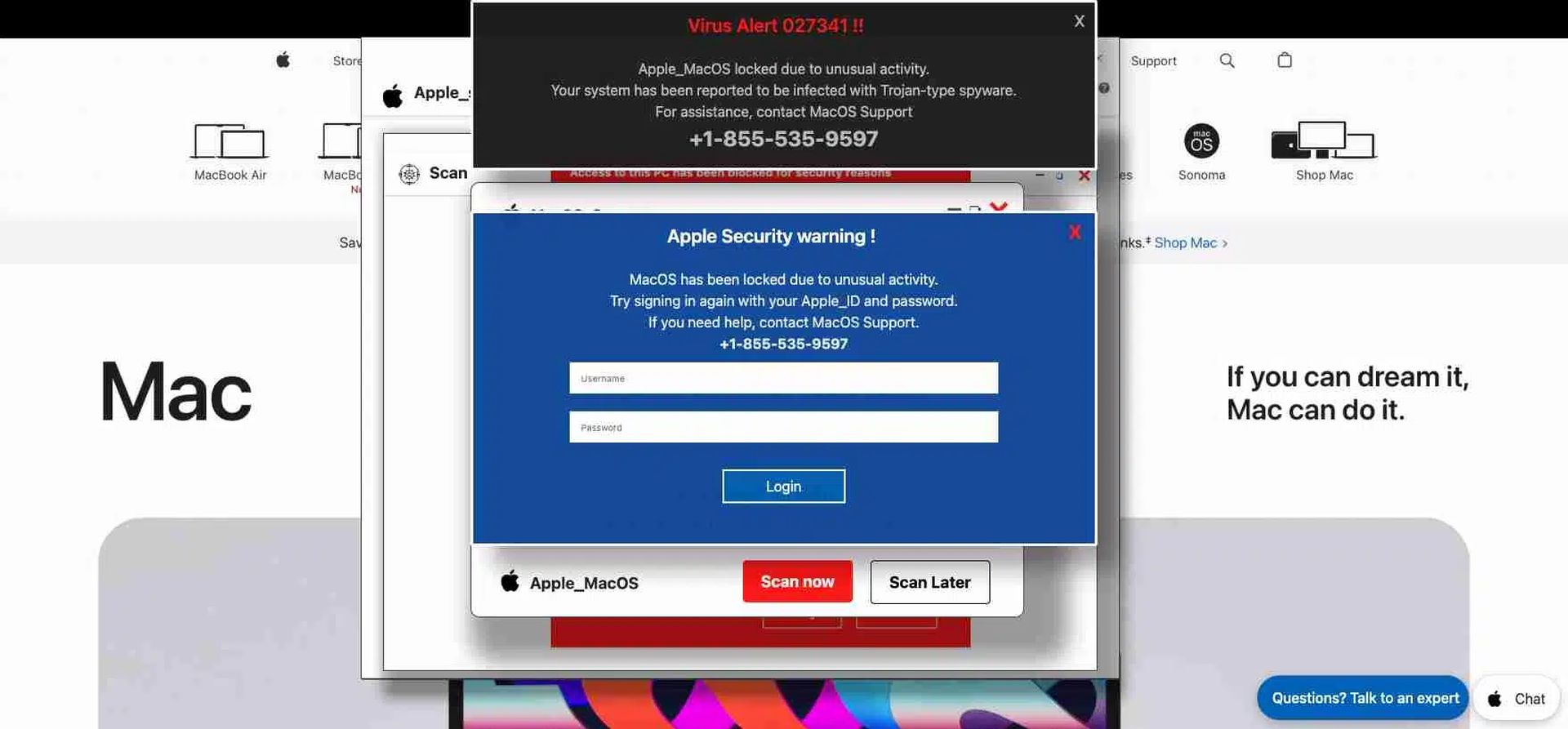 New scam freezes your mac and then steals your Apple ID