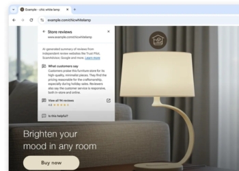 A new Chrome feature gives you an AI summary of any web store