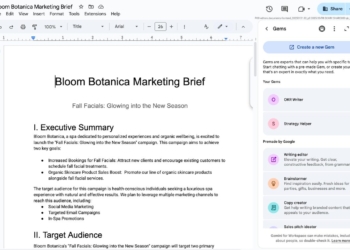 Gemini Gems now live in Docs, Gmail, Sheets
