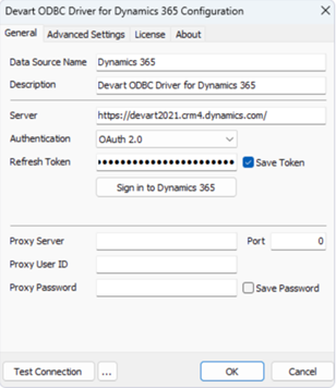 connecting Microsoft Dynamics 365 CRM data using ODBC 