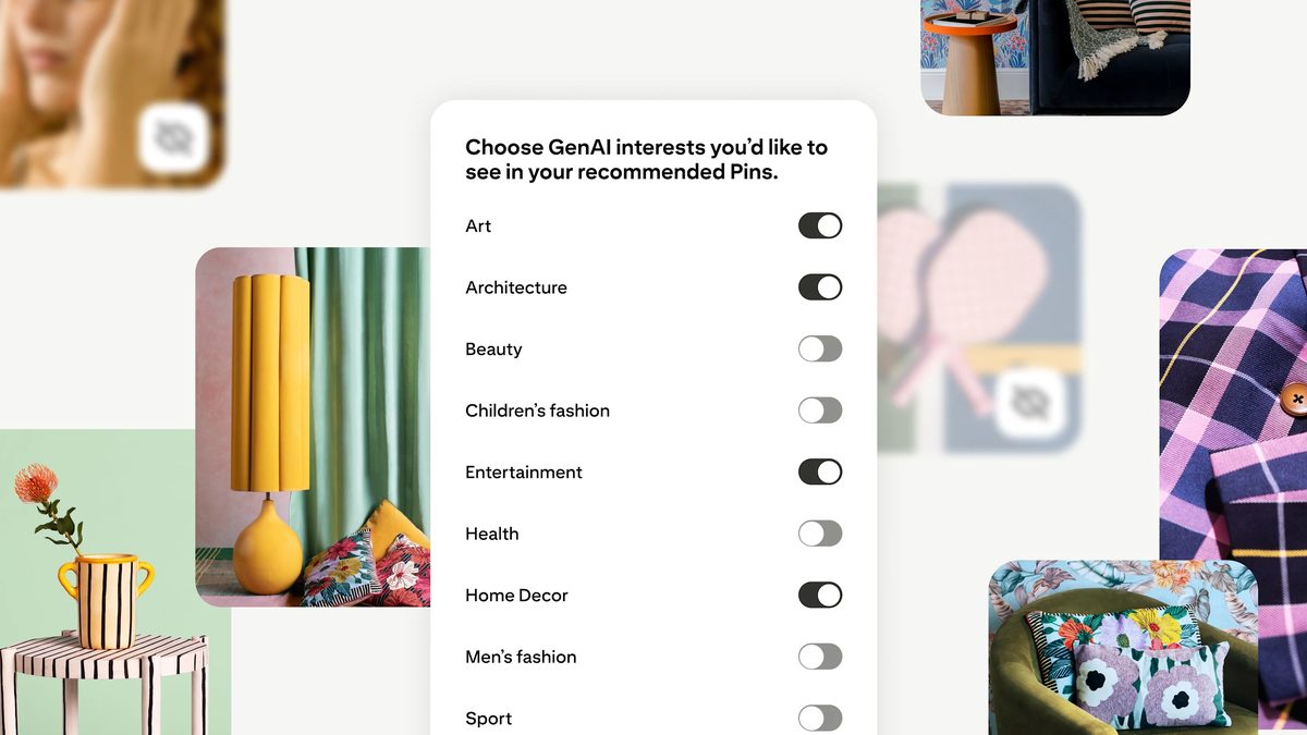Pinterest responds to “AI slop” backlash with new filtering tools
