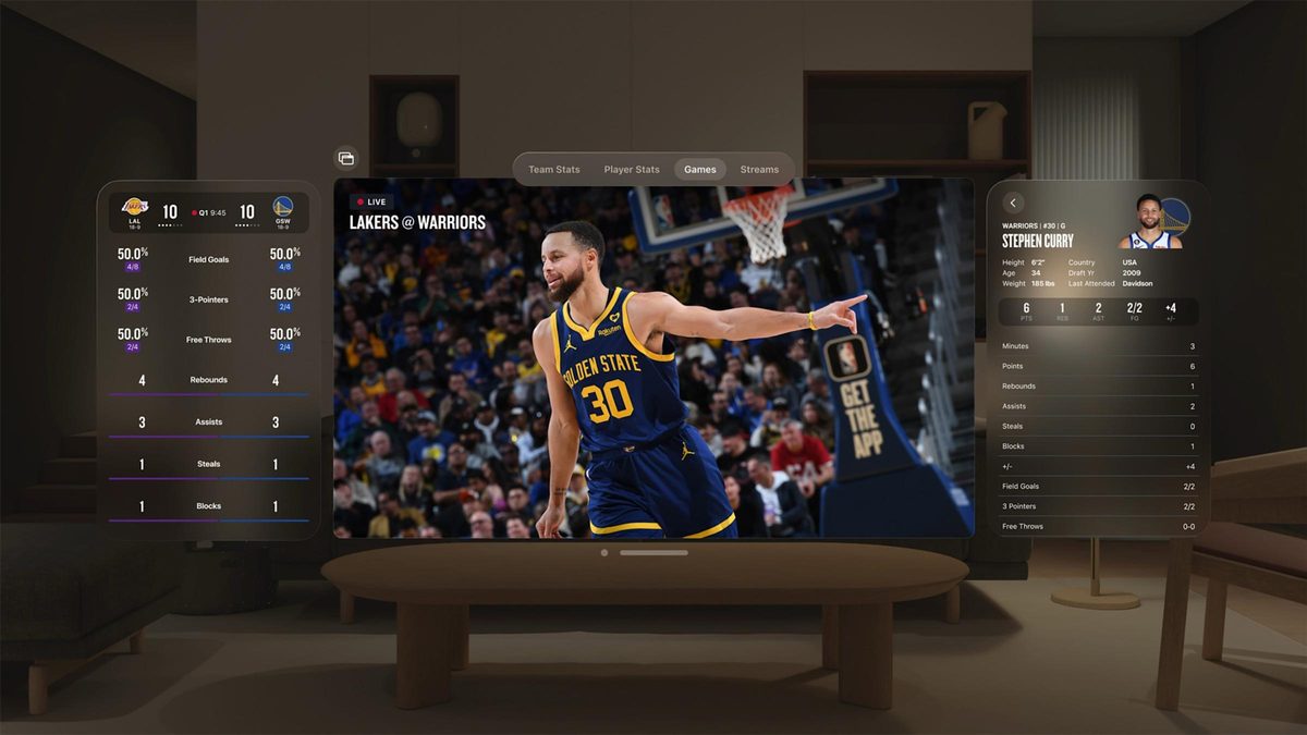 Apple brings live NBA games to Vision Pro starting with the Lakers