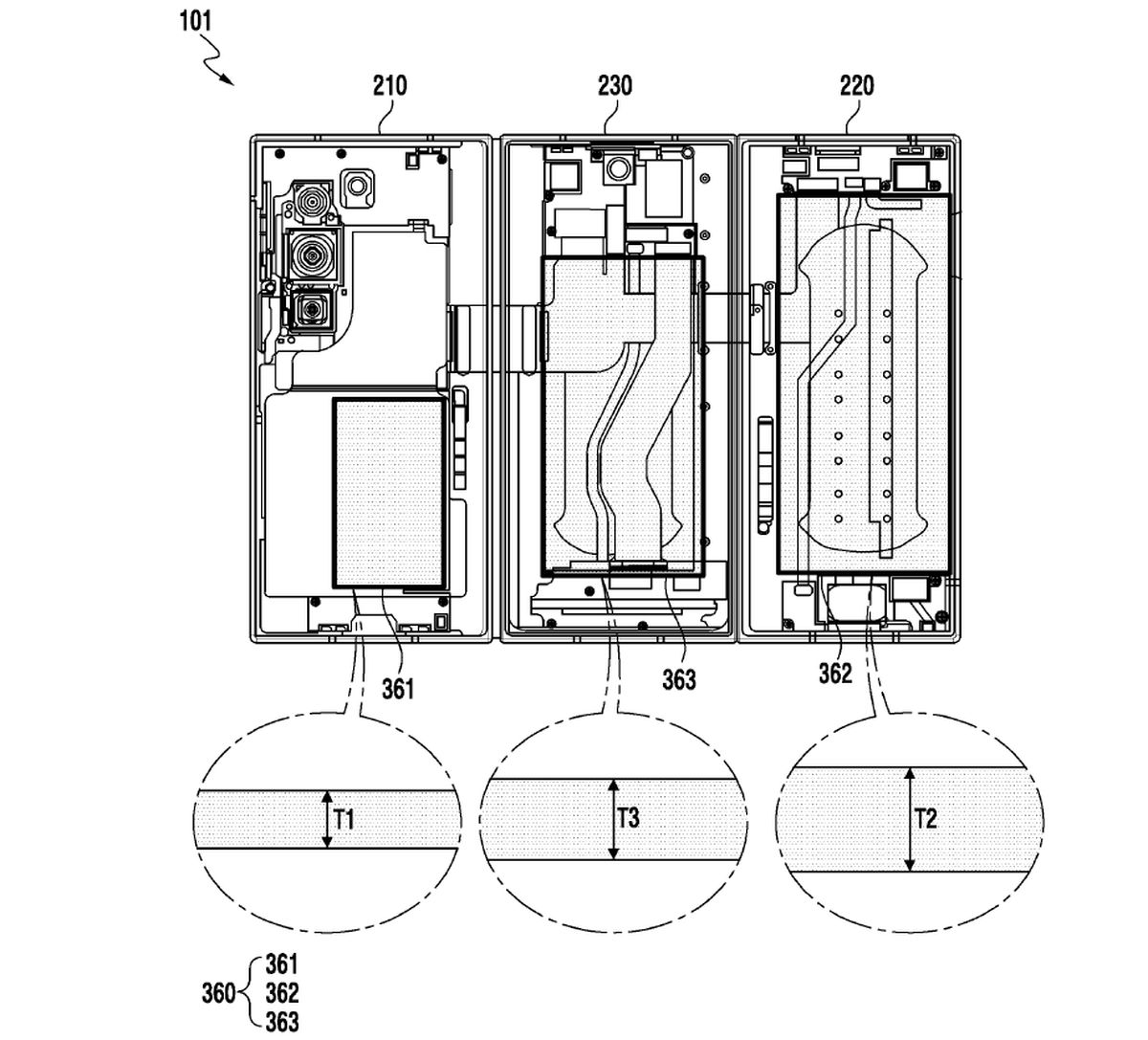 Patent: Samsung Galaxy Z tri-fold uses 3 separate batteries