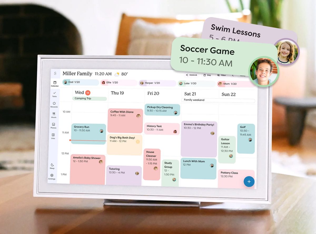 Skylight 在 CES 2026 上推出带有 AI 组织工具的 Calendar 2