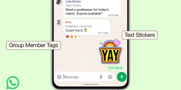 WhatsApp adds member tags and text stickers to group chats