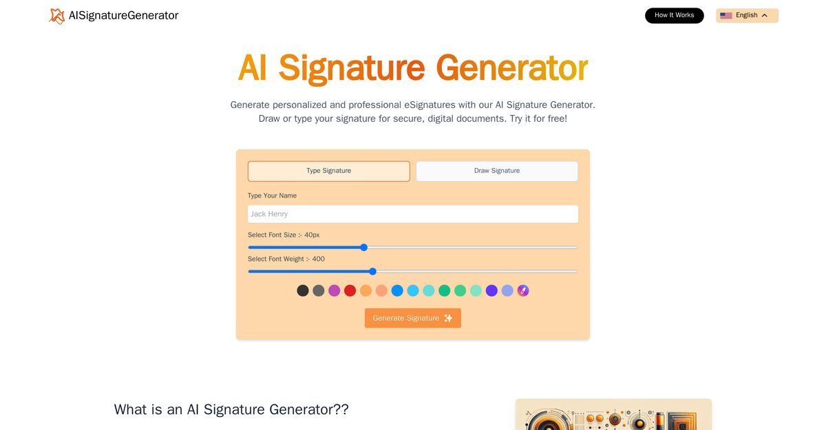 AI Signature Generator
