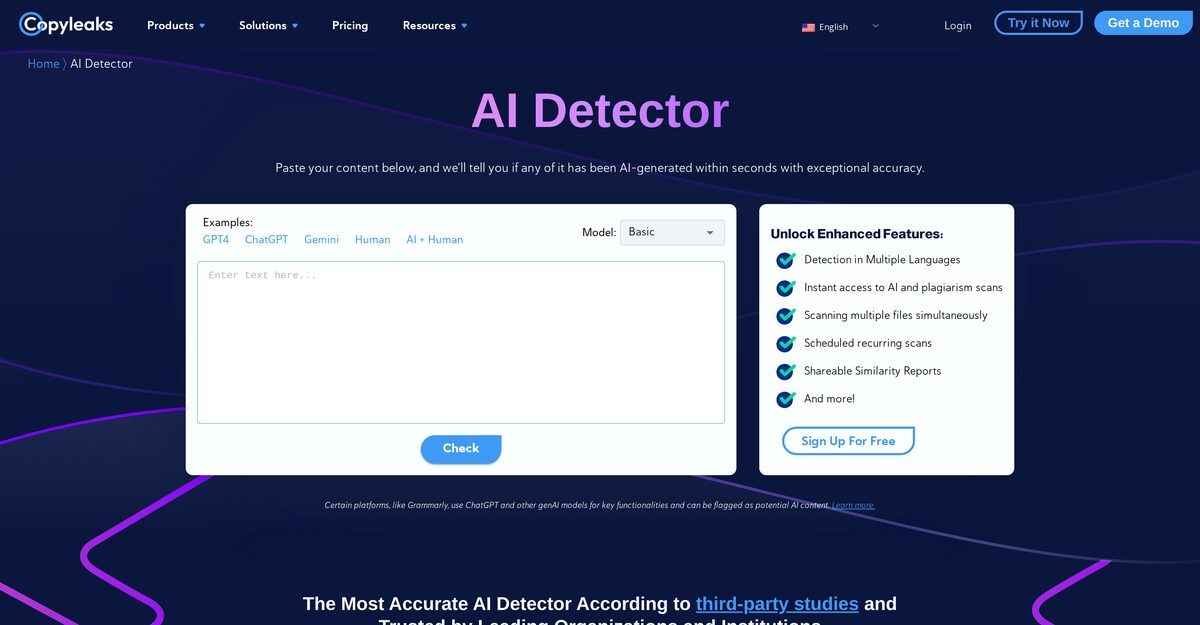Copyleaks – AI content detector