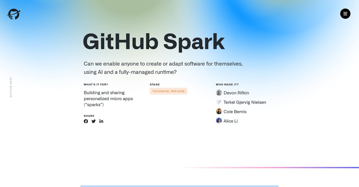 GitHub Spark